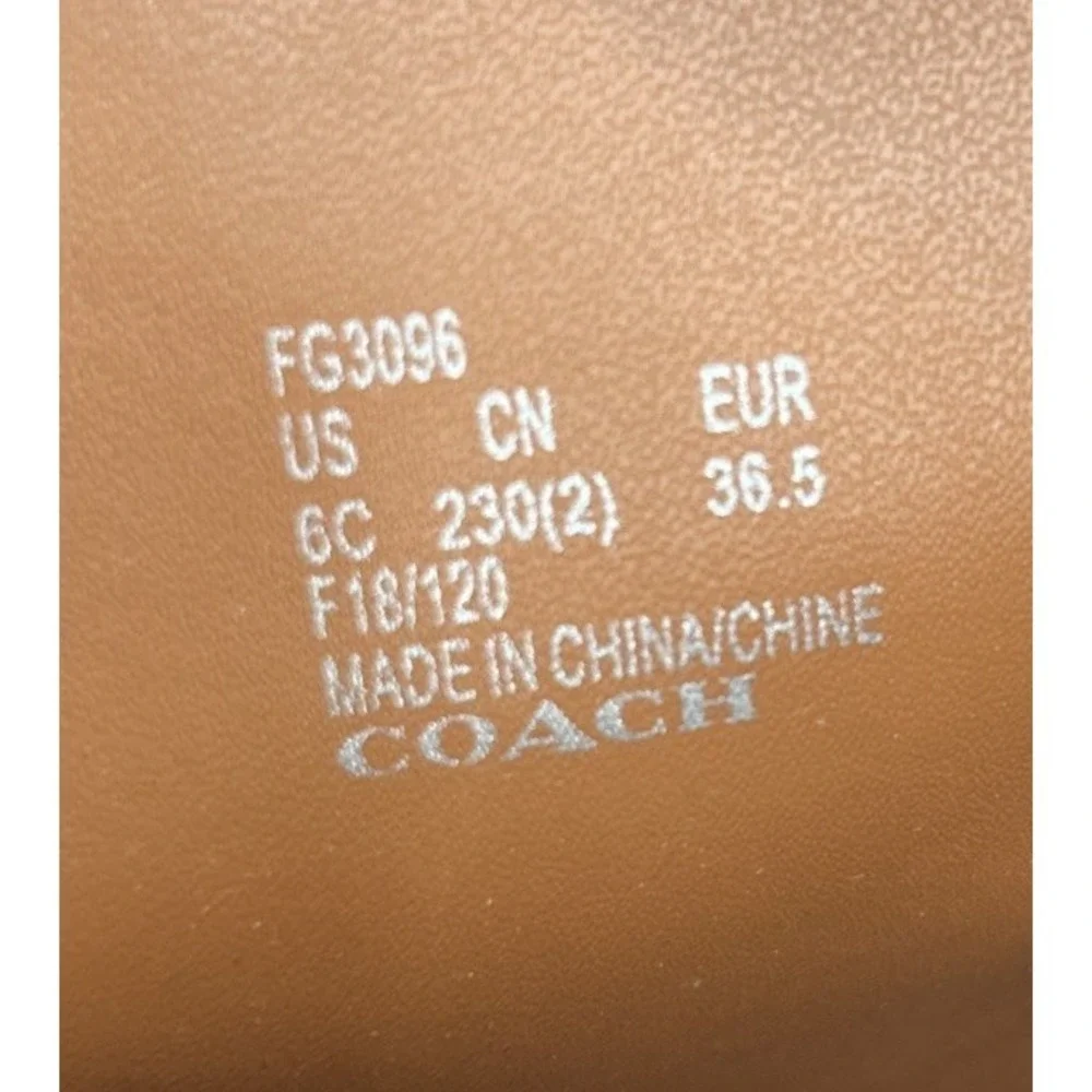 Coach Rory II Leather‎ Riding Boots Brown FG3096 Women's Size 6C